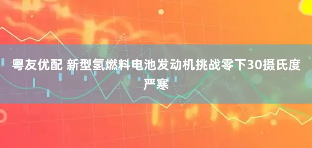 粤友优配 新型氢燃料电池发动机挑战零下30摄氏度严寒
