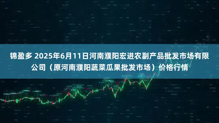 锦盈多 2025年6月11日河南濮阳宏进农副产品批发市场有限公司（原河南濮阳蔬菜瓜果批发市场）价格行情