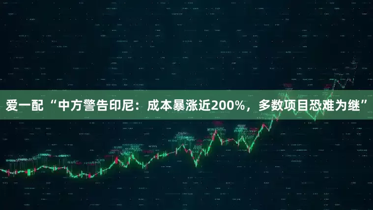 爱一配 “中方警告印尼：成本暴涨近200%，多数项目恐难为继”